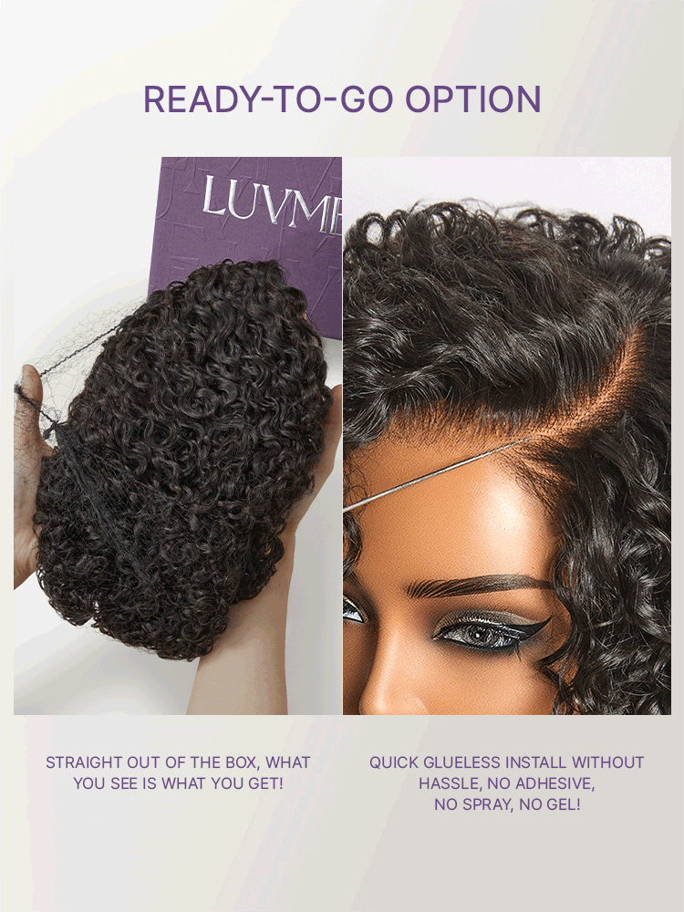 Water Wave Pixie Cut Water Wave Glueless Minimalist HD Lace Short Curly Wig-18