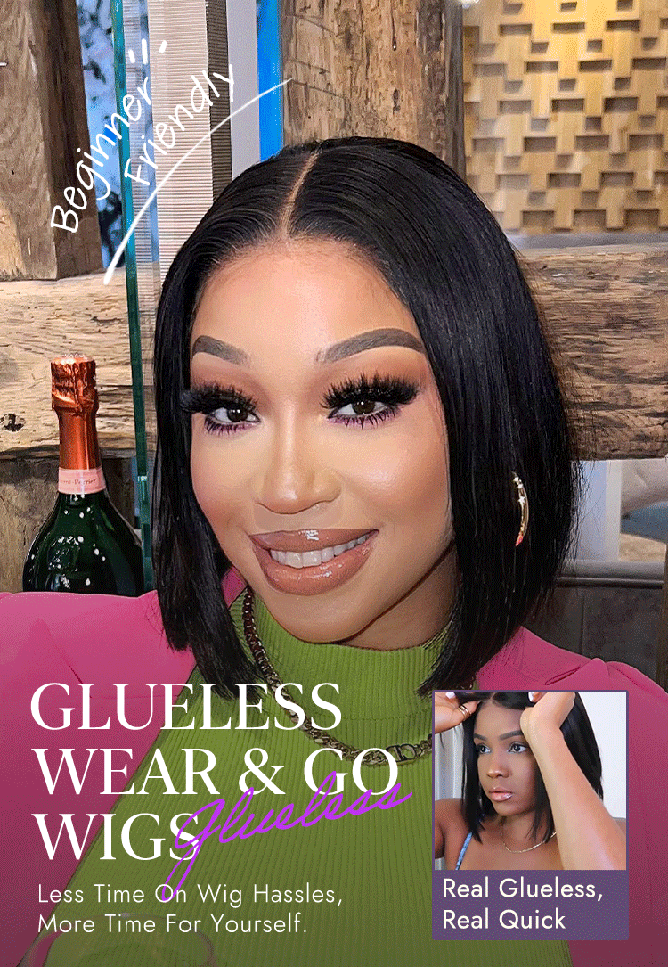 My GO-TO BOB™ - Glueless 5x5 Closure HD Lace Silky Straight Human Hair Wig-17