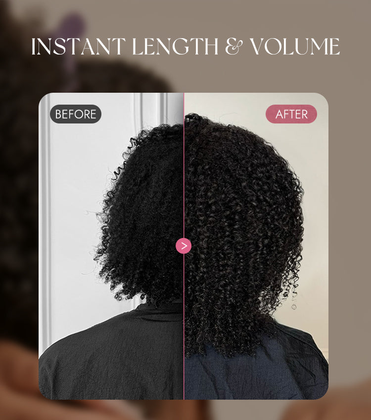 Luvme Too Easy Texture™ 3-In-1 Half Wig Kinky Curly Glueless Flexi-Fit Drawstring Wig-13