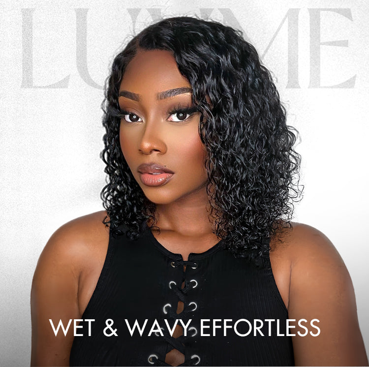 Wet and Wavy 5x5 Closure Pre-Cut Lace Water Wave Wig Glueless Side Part Human Hair Wig-26