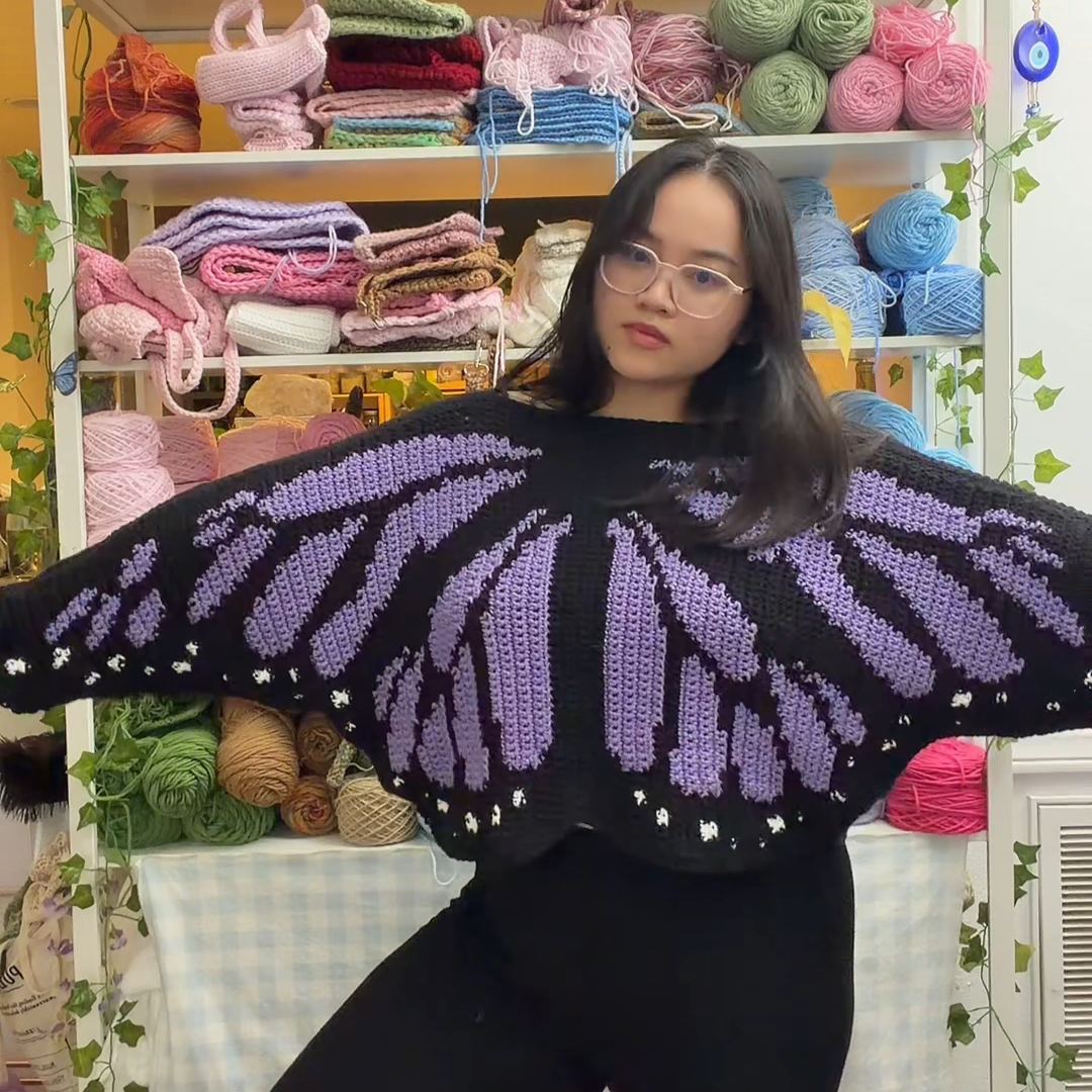 🦋 Monarch butterfly cardigan