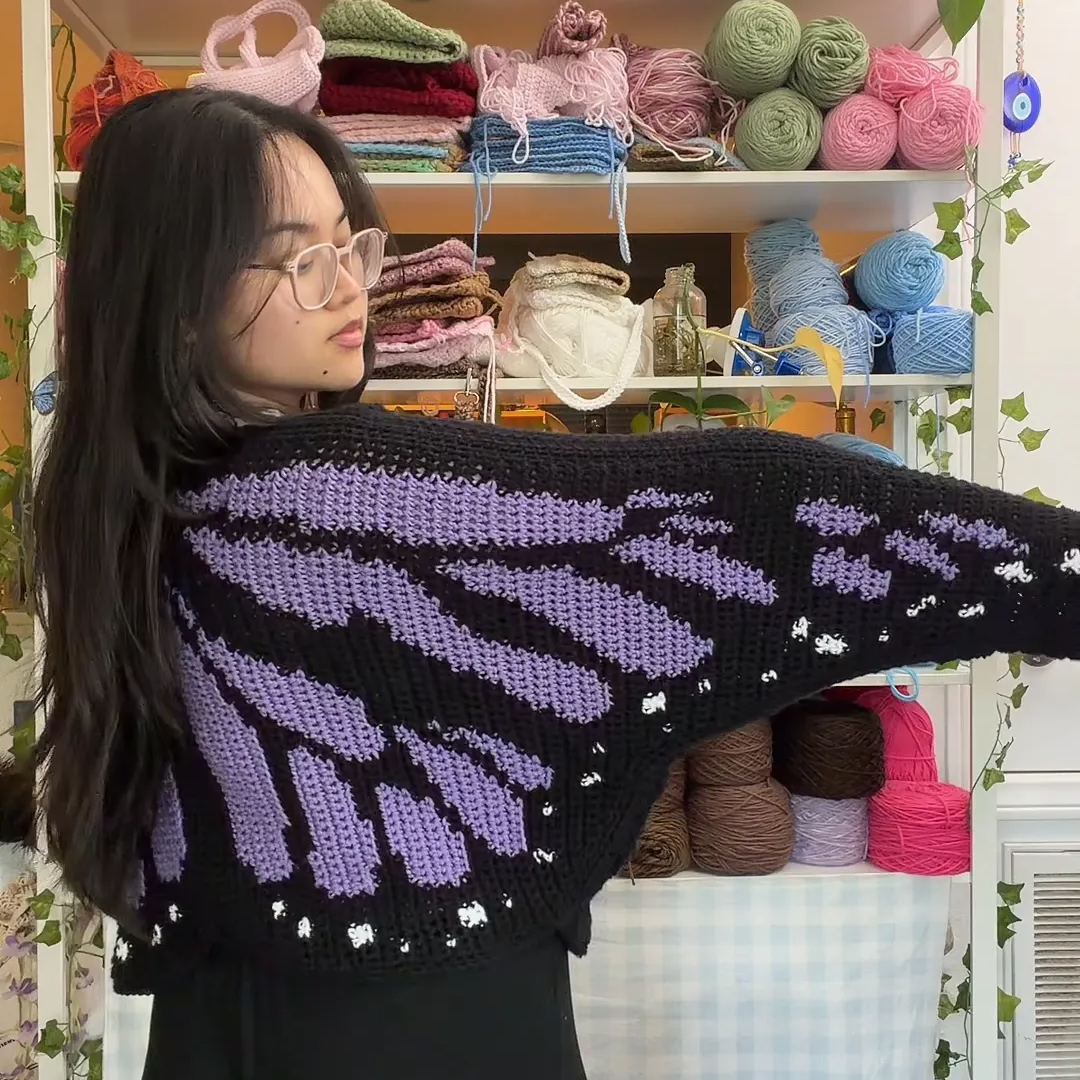🦋 Monarch butterfly cardigan