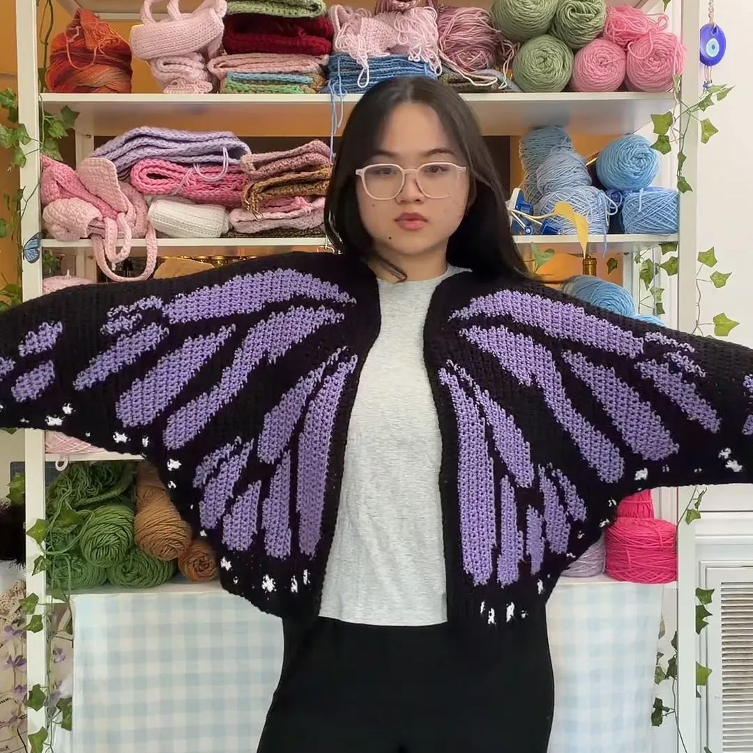 🦋 Monarch butterfly cardigan
