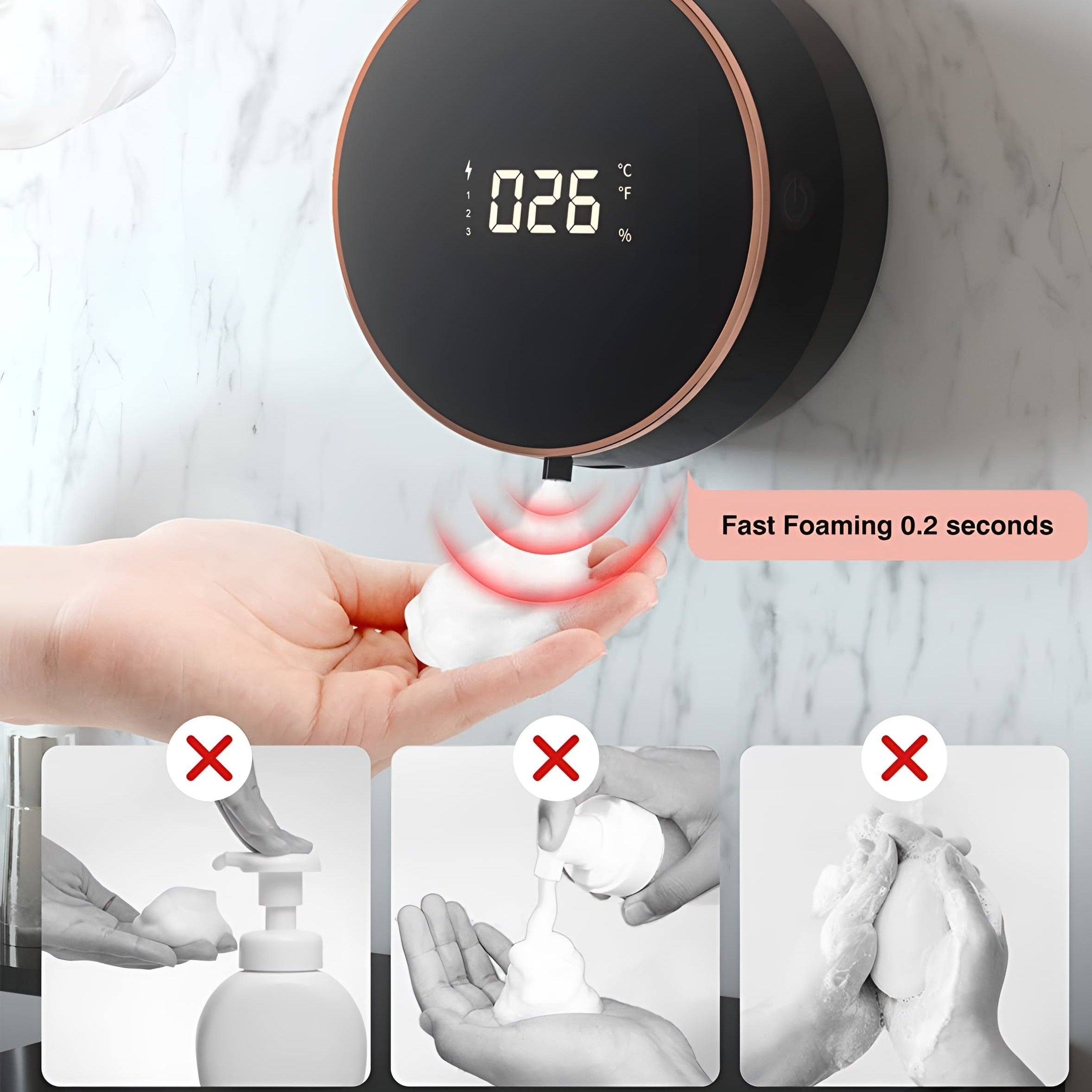 Wall Mounted - Circular Foam Dispenser