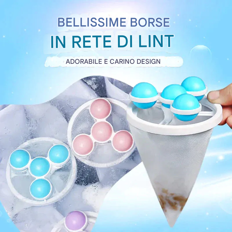 Sacchetti a rete per filtro per capelli per lavatrice