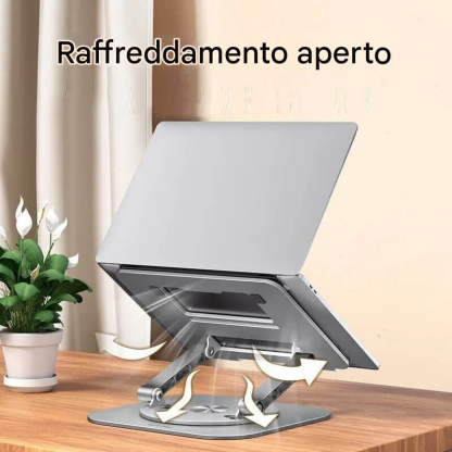 Supporto per laptop in lega di alluminio con staffa girevole