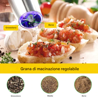 Macinasale e pepe elettrico automatico a induzione gravitazionale