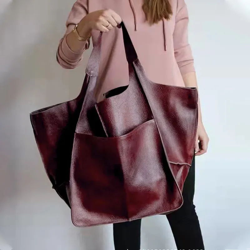 Borsa tote in pelle oversize