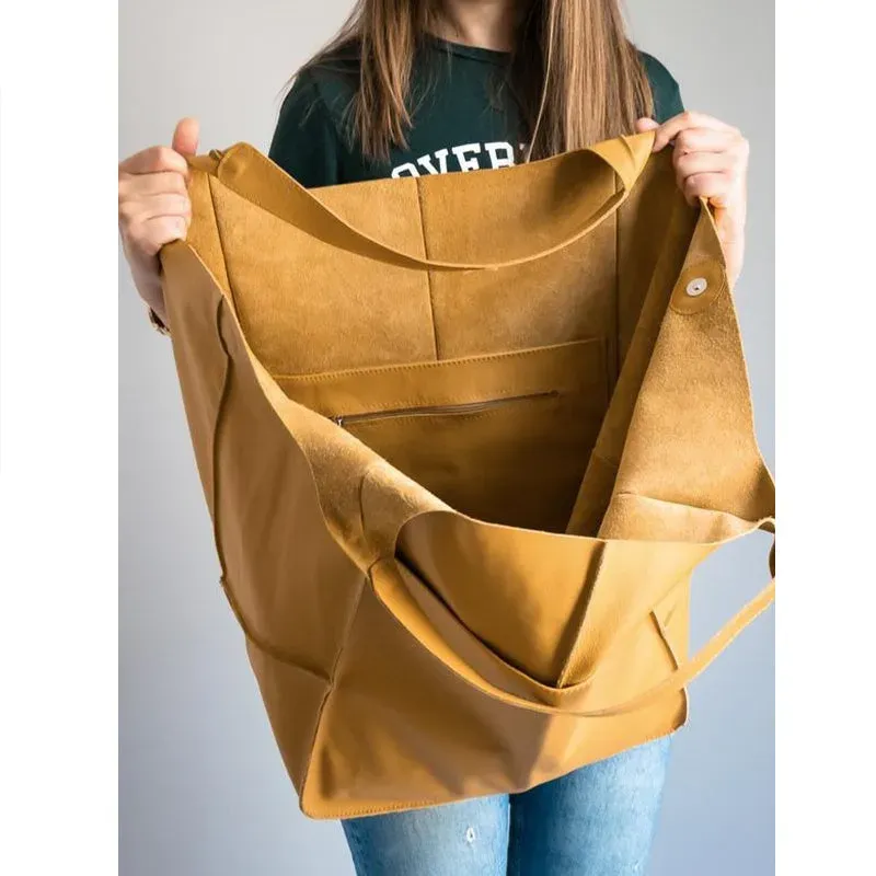 Borsa tote in pelle oversize