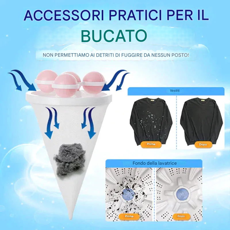 Sacchetti a rete per filtro per capelli per lavatrice