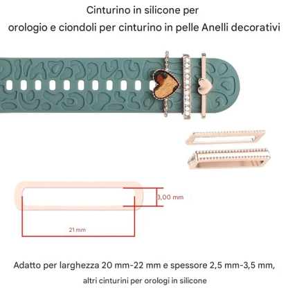 Cinturini in silicone per orologi Anelli decorativi