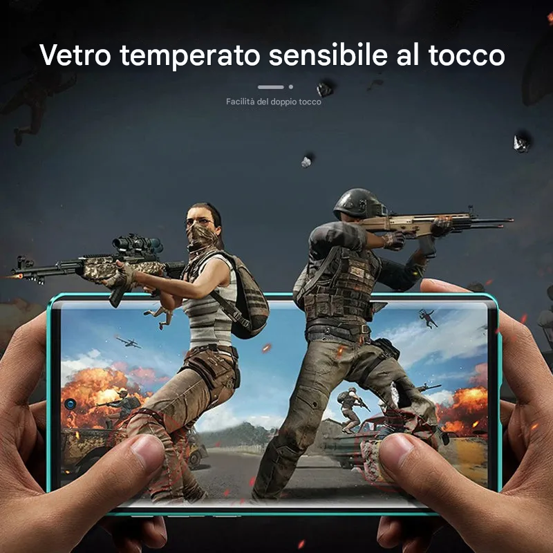 Custodia magnetica in vetro temperato bifacciale per telefono Samsung