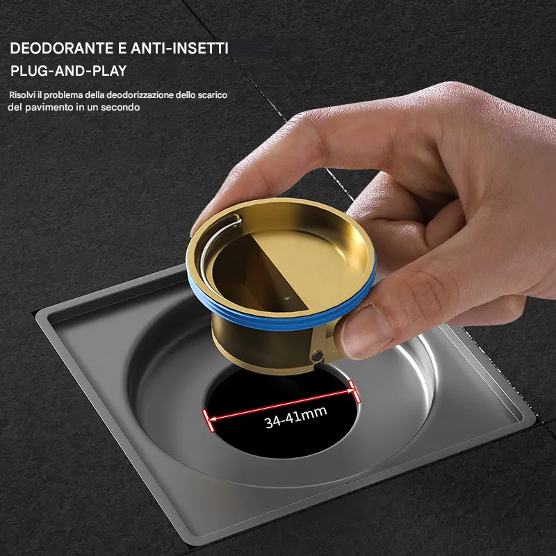 Nucleo deodorante per lo scarico del pavimento del bagno