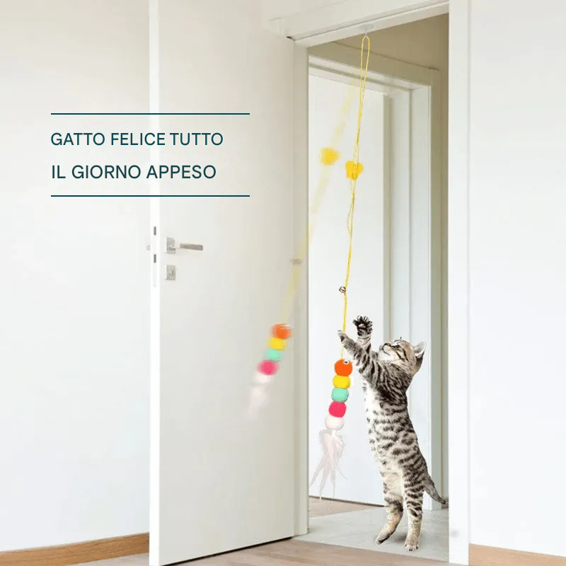 Giocattolo per gatti che rimbalzano appeso