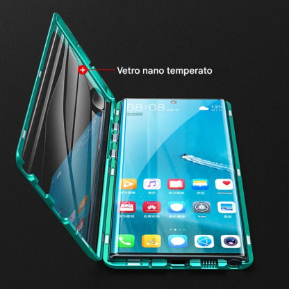 Custodia magnetica in vetro temperato bifacciale per telefono Samsung