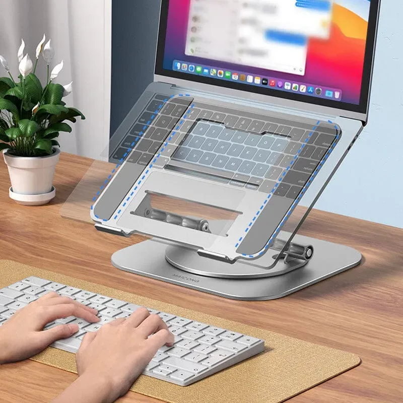 Supporto per laptop in lega di alluminio con staffa girevole