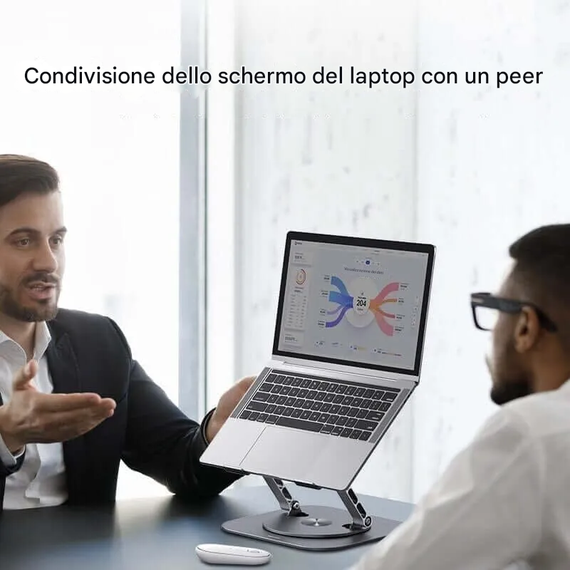 Supporto per laptop in lega di alluminio con staffa girevole