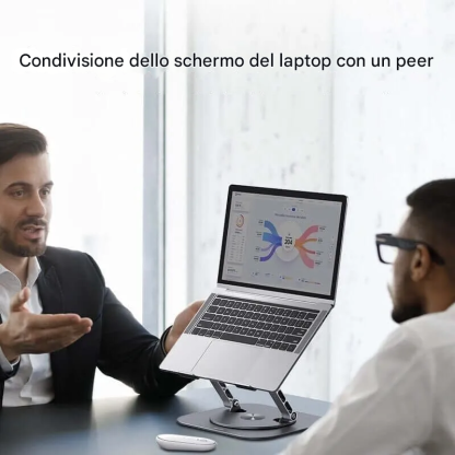 Supporto per laptop in lega di alluminio con staffa girevole