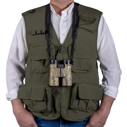 Gilet in tessuto a rete leggero per esterni con 16 tasche