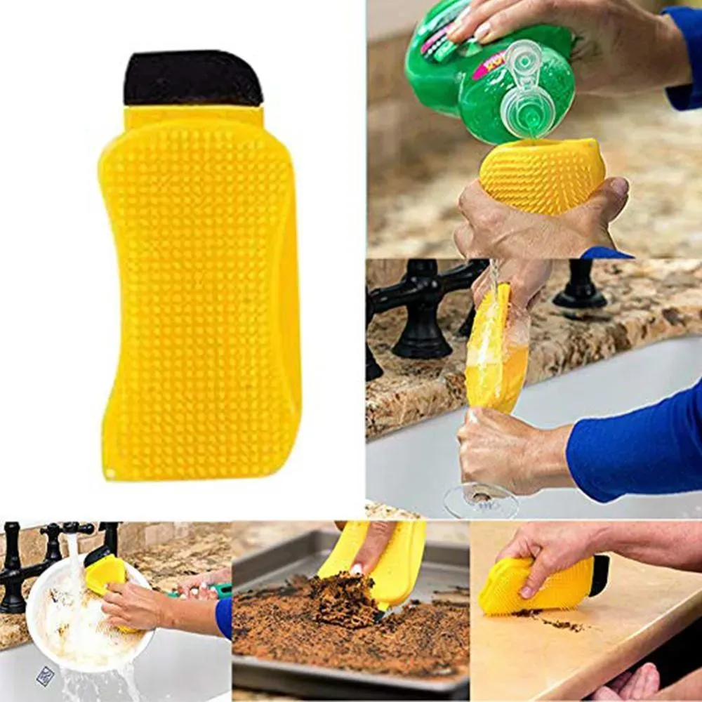 Spazzola per la pulizia in silicone 3 in 1