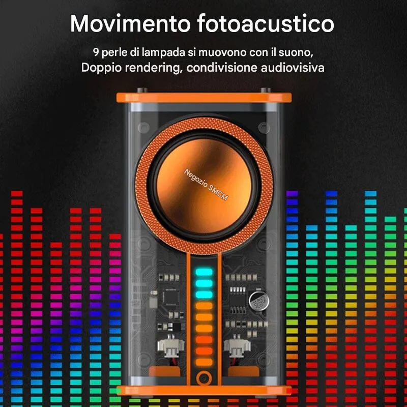 Altoparlante Bluetooth wireless Mecha trasparente
