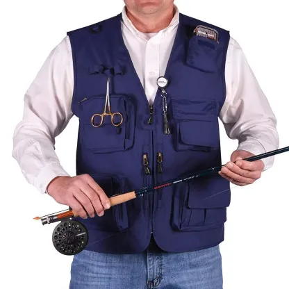 Gilet in tessuto a rete leggero per esterni con 16 tasche