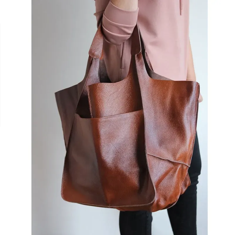 Borsa tote in pelle oversize