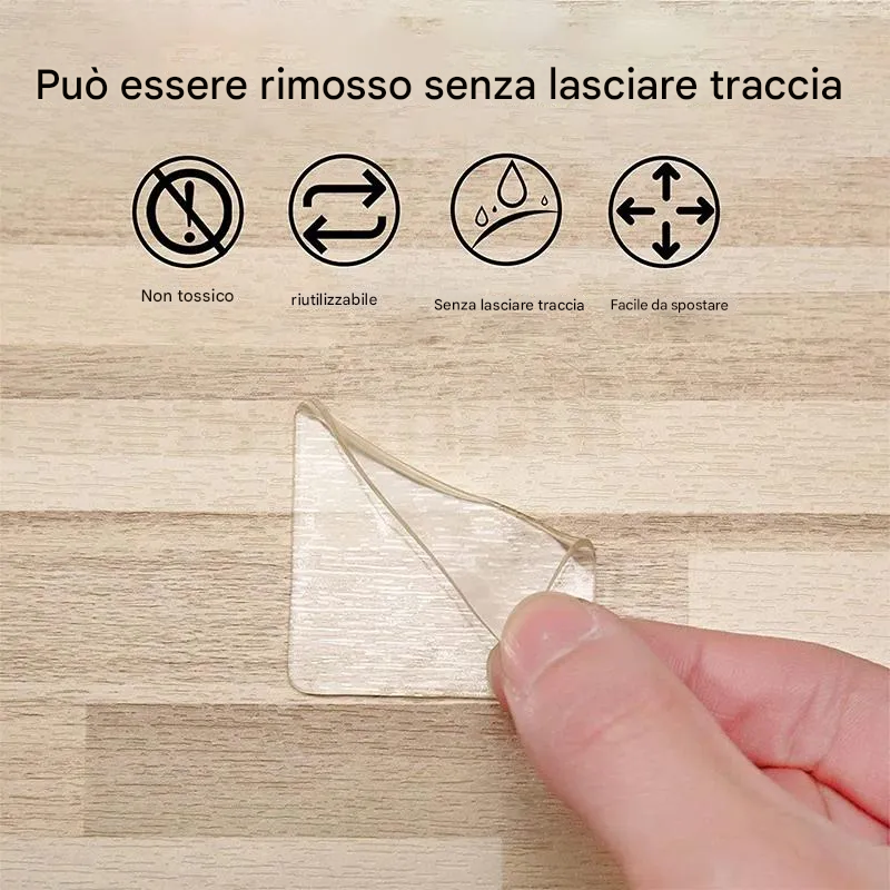Nastro biadesivo multifunzionale riutilizzabile (1 SCATOLA/60 PZ)