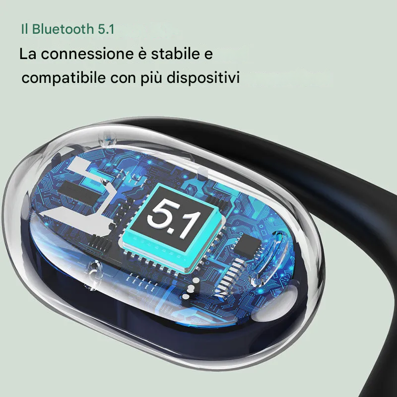 Auricolare Bluetooth wireless con auricolare pendente