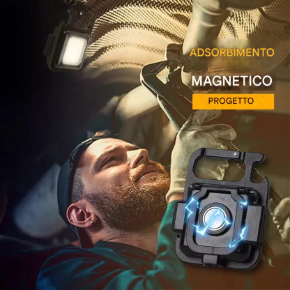 Portachiavi multifunzionale con luce di emergenza