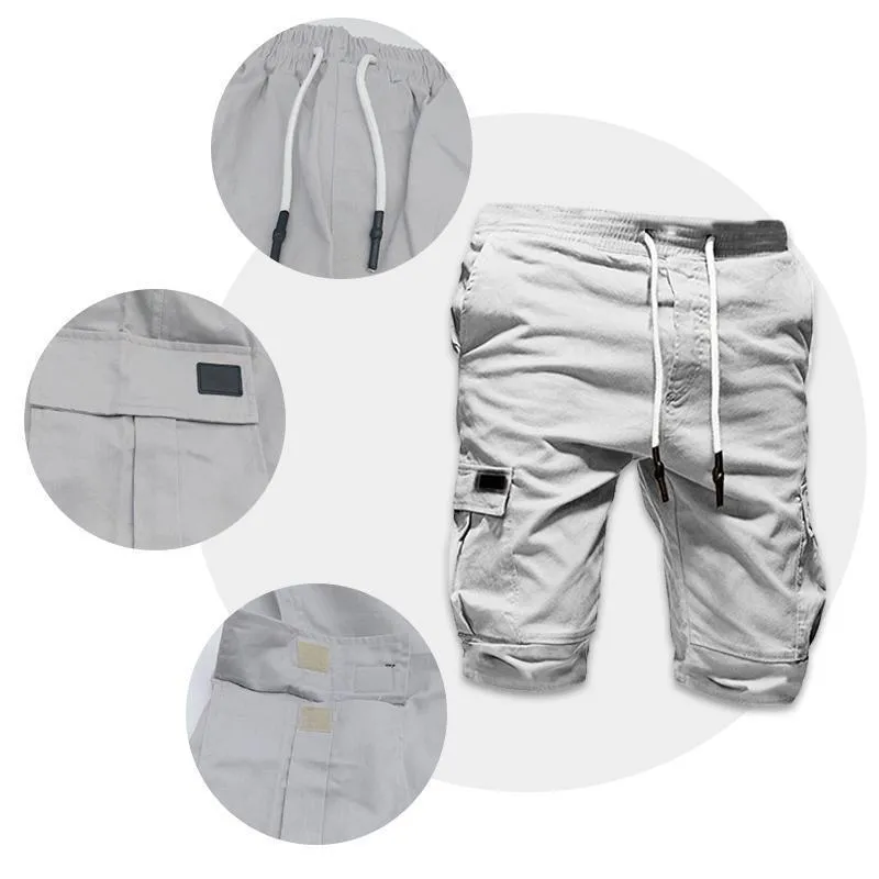 Pantaloncini larghi con grandi tasche alla moda maschile