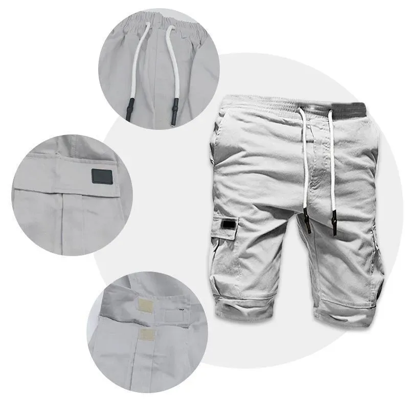 Pantaloncini larghi con grandi tasche alla moda maschile