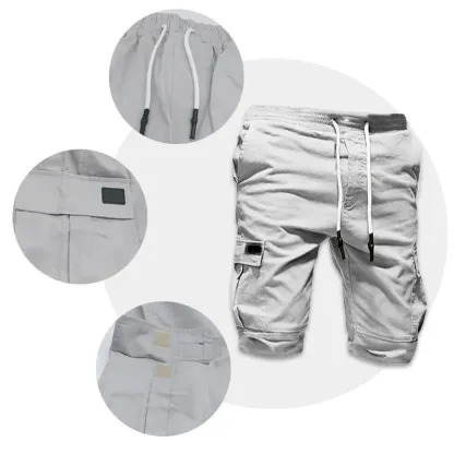 Pantaloncini larghi con grandi tasche alla moda maschile