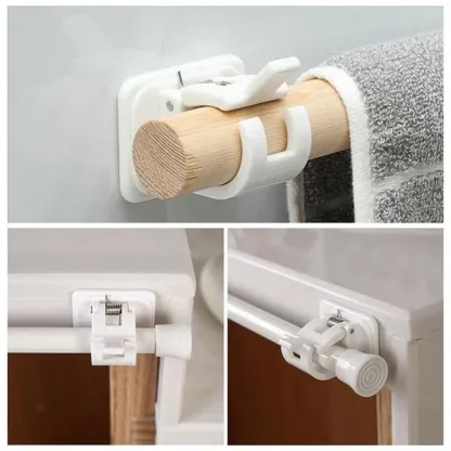 Supporti per asta regolabili senza chiodi (2 pezzi)