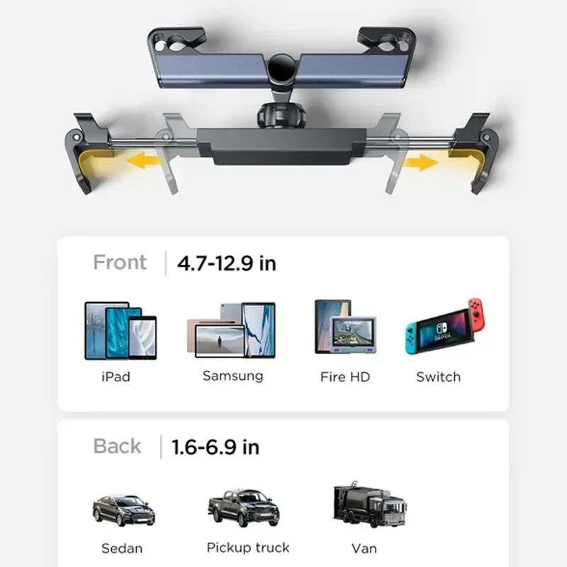 Supporto per tablet poggiatesta