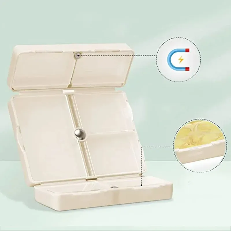 Portapillole magnetico portatile con 7 scomparti