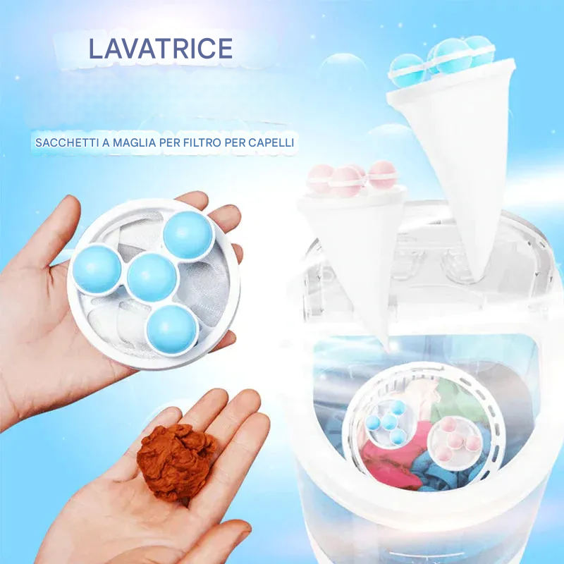 Sacchetti a rete per filtro per capelli per lavatrice
