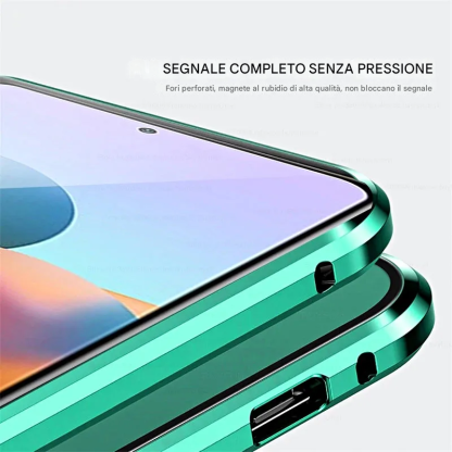 Custodia magnetica in vetro temperato bifacciale per telefono Samsung