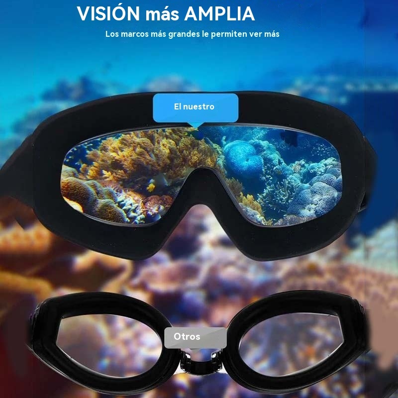 Gafas de natación antivaho con visión amplia