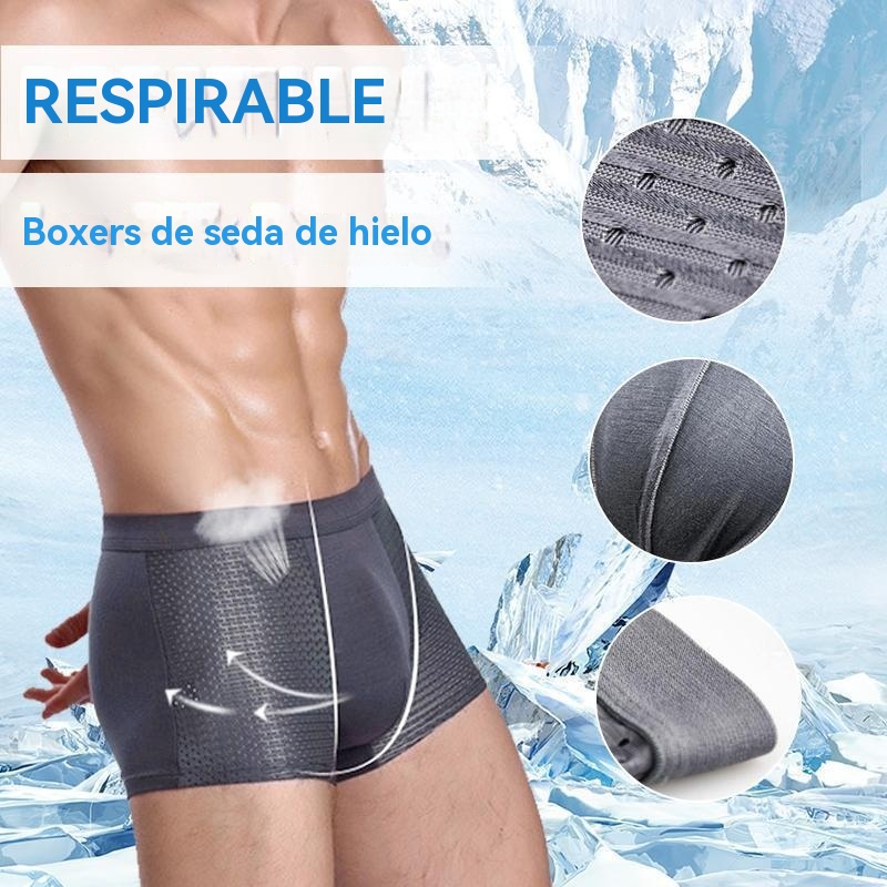 Bóxer transpirable de seda helada para hombre