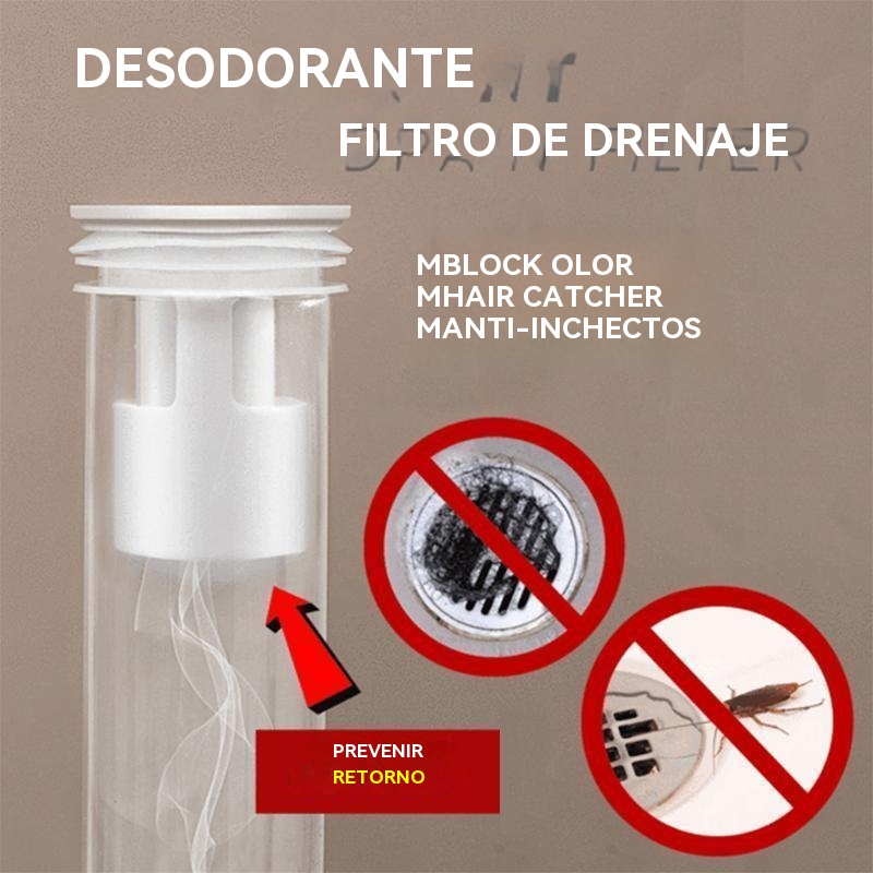 Filtro de drenaje de desodorante 