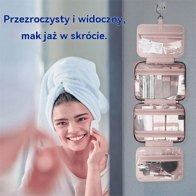 Wisząca torba podróżna na biżuterię i kosmetyki