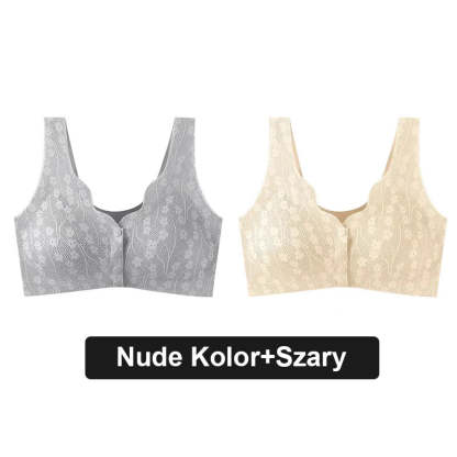 🌸Wygodny koronkowy biustonosz na guziki Plus Size🎁