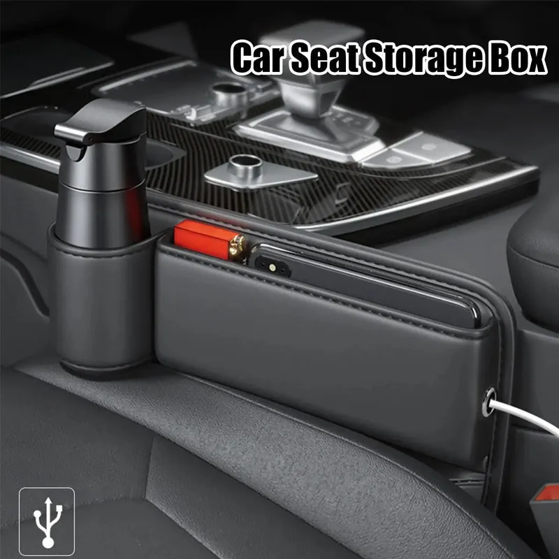 Storage boxes for the space between seats