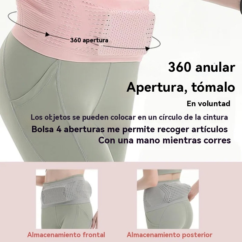 Riñonera oculta transpirable de punto multifuncional