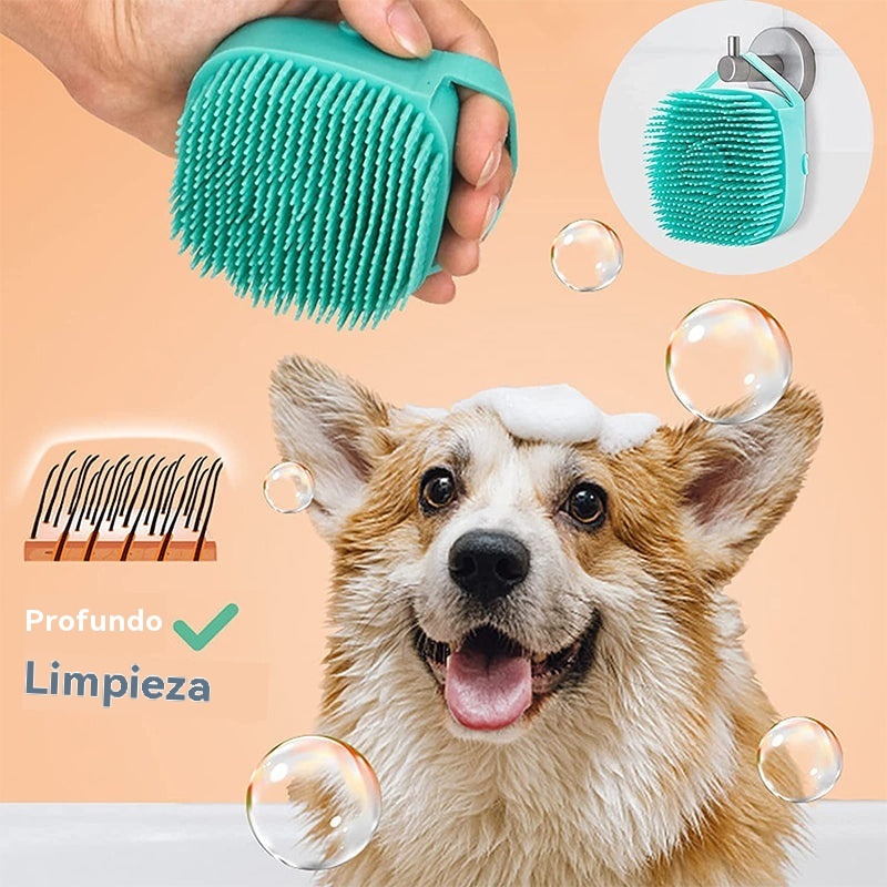 Cepillo de masaje para baño de mascotas