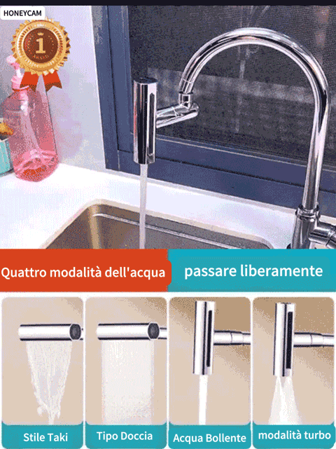 Rubinetto girevole a 360 gradi