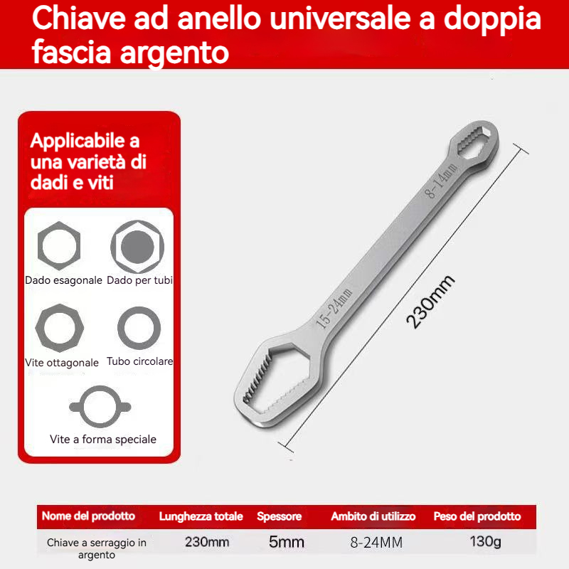 🎉 🌈🔧 Chiave universale 8-24 mm