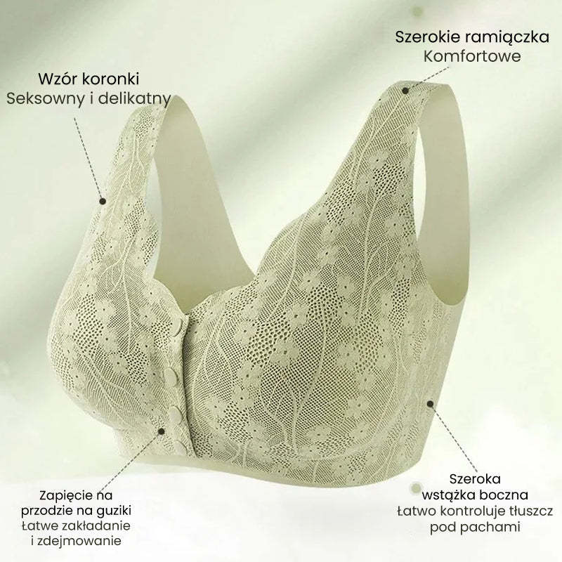 🌸Wygodny koronkowy biustonosz na guziki Plus Size🎁