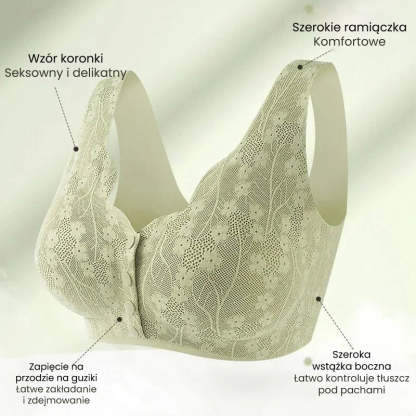 🌸Wygodny koronkowy biustonosz na guziki Plus Size🎁